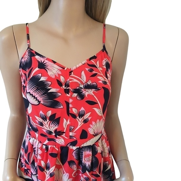 J. Crew Floral Dress Sun Summer Vivid Floral Print Pockets Fun Flirty - Picture 4 of 14